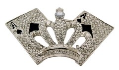 Men Women Crown Belt Buckle Blinged Rhinestone Iced Cowgirl Out Queen Fashion