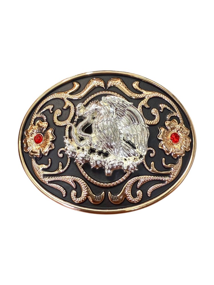 Mexico Eagle Western Style Buckle Hebilla Vaquero Aguila Escudo Mexico
