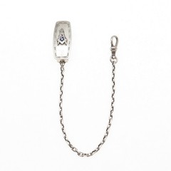 Hickok Sterling Silver Antique Art Deco Beltogram Pocket Watch / Belt Loop Chain