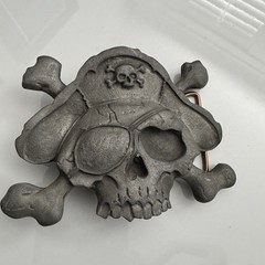 Heavy Metal Buckles Skull Pirate Crossbones Belt Buckle Lead Free Nautical