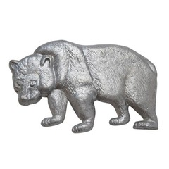 Vintage Pewter Grizzly Bear Belt Buckle Detailed Walking Wildlife Western Lodge