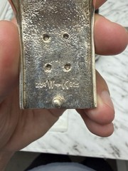 W Kleinberg Engine Turned Buckle 925 Sterling Silver