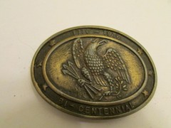 1776 – 1996 Bi-Centennial Eagle Clutching Arrows Belt Buckle BX-BB1