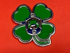 Lucky four leaf clover shamrock novelty bottle opener belt buckle