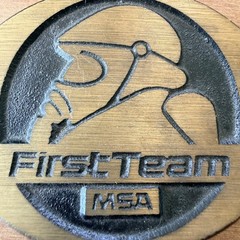 Vintage DynaBuckle MSA First Team Gas Mask Solid Brass Belt Buckle Provo Utah