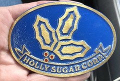 Holly Sugar Corporation Brass Belt Buckle Advertising Promo 1970 Dyna Buckle #75