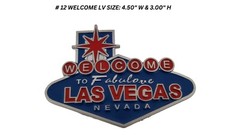 Welcome to Las Vegas Nv Neon Sign Blue Metal Sin City Belt Buckle Western Rodeo