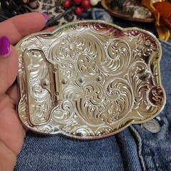 Four Aces Western Belt Buckle Cowboy Fashion Rodeo Jeans Buckle Silver & Roseto