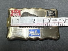 Vintage Rock Island Train Belt Buckle