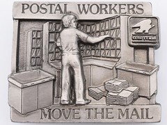 Postal Workers Move the Mail US Postal Service Mailman Vintage Belt Buckle
