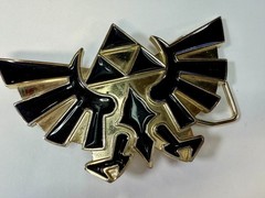 The Legend Of Zelda Black Golden Crest Triforce Nintendo Belt Buckle