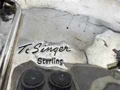 Vintage Navajo Sterling Silver Buckle Turquoise by Tommy Singer