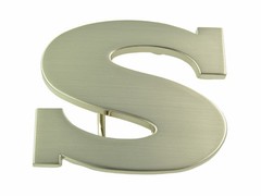 INITIAL « S » METAL STAINLESS STEEL BELT BUCKLE