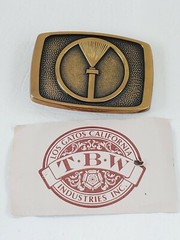 COEN BURNER VINTAGE BELT BUCKLE Brass, 1980&rsquo;S RARE MADE IN USA