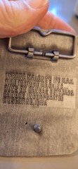 NIP Bandag Bandit Belt Buckle Pewter Colored Metal Brand New