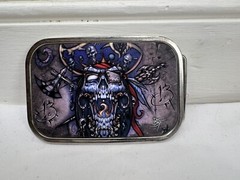 Tattoo Johnny Men haunted rockabilly LICENSED pirate Belt Buckle,Y2K| 4inX2.5in
