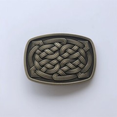 Antique Bronze Plated Cross Celtic Knot Rectangle Belt Buckle also Stock in US