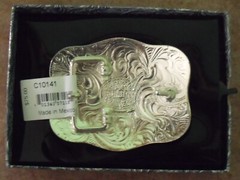 CRUMRINE COWBOY SKULL WESTERN BELT BUCKLE