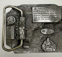 VTG Siskiyou Mt Rushmore Belt Buckle Presidents National Landmark 1987