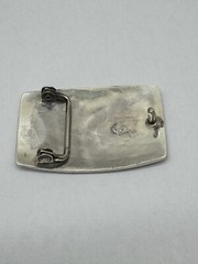 1950&rsquo;S EAGLE STERLING SILVER 38G HAND CRAFTED BELT BUCKLE ZUNI HOPI/NAVAJO? N473