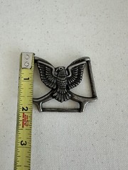 Vtg Belt Buckle Silver Soldered American Eagle Spread Assecorie Fashion Clothing