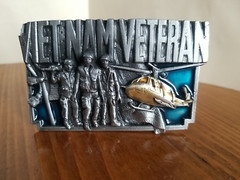 Vietnam Veterans Brass Belt Buckle 1983 Bergamot Brass Works USA z-146