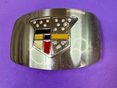 Cadillac Logo?? Emblem with Rhinestone Bling Vintage Belt Buckle