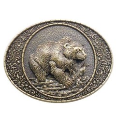Bear Belt Buckle Animal Western Cowboy Native American Motorcyclists (BER-03)