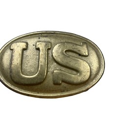 US Gold Reproduction Vintage Belt Buckle Civil War Look a Like