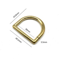 Premium Bag D Loop Seamless Gold D Ring 38mm lot