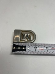 VTG Pat Pending Initial M Monogram Two Tone Gold Silver Belt Buckle Italy