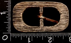 LL04119 NEAT VINTAGE **MULITCOLOR WOOD** HAND CRAFTED TONGUE TYPE BELT BUCKLE