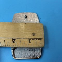 Vintage Fruehauf Belt Buckle Alumaline BB-317 Silver Tone Trucking Advertising