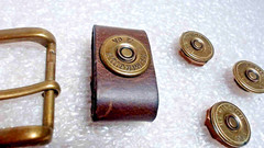 Western Belt Buckle with belt keeper 3 belt posts