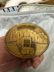 Vintage Houston Belt And Terminal Railway Company Belt Buckle by Stotts HB & T