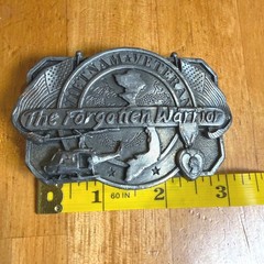 Vintage 1988 Siskiyou Vietnam Veteran The Forgotten Warrior Pewter Belt Buckle