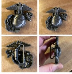 New Silver United States Marines USMC EGA military Belt Buckle