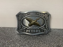 VTG Remington Arms Peters Ammunition 1887 Duck Hunter Hunting Guns Belt Buckle