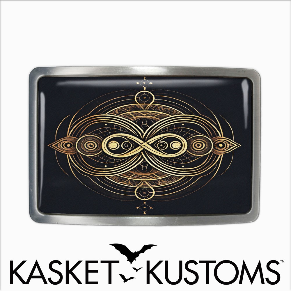 Infinity Belt Buckle – Ornate Symbol BoHo Handmade Belt Buckle – 649