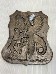 Eagle Shield Buckle Sic Itur Ad Astra Bronze Metal Militaria
