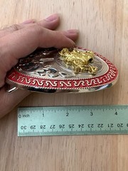 Western Buckle Oval Gold Silver Red Horse Rider Cowboy 2 » Hebillas Vaqueras