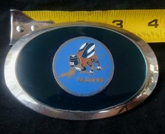 VtgBeltBuckleEnamel US NavySeabeesMilitaryArmedForceRockBikerRetroClassy80s90s