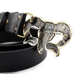 Ram Skull brass buckle, Bighorn wild west buckle, Mouflon tribal Trophy Skull