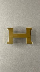 Gold H Buckle 40mm 1.5` Glossy Gold Hardware Belt Buckle