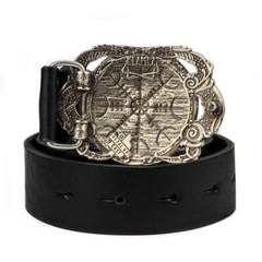 Helm of Awe german silver belt buckle, Viking Helm of Terror Scandinavian Pagan