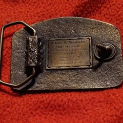Men&rsquo;s Vintage Coal Mining Illinois Belt Buckle 1882-1982 1981 Fatal-Free LE