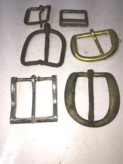 6 pcs Vintage Various Size Rusty Standard Belt Buckles Patina Crafts Welding Art