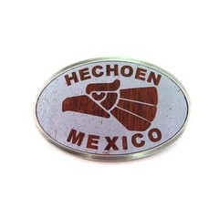 HECHO EN MEXICO Mexican Metal Men Oval Fashion Belt Buckle