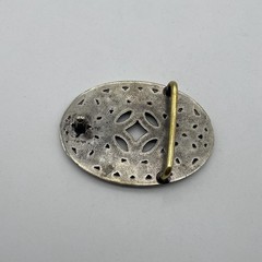 Bohemian Oval Nickel Silver Belt Buckle – Handcrafted Boho Western