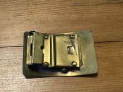 Vintage Collectible Rectangular Historical Japanese Dragon Gold-Tone Belt Buckle